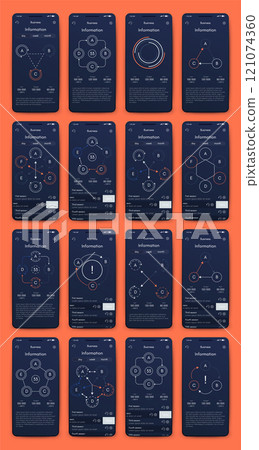 Vector graphics infographics with mobile phone. Template for creating mobile applications, workflow layout, diagram, banner, web design, business reports 121074360