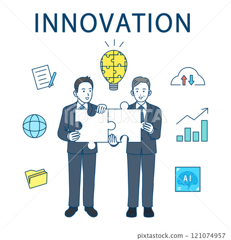 促進創新的商務人士插畫集 121074957