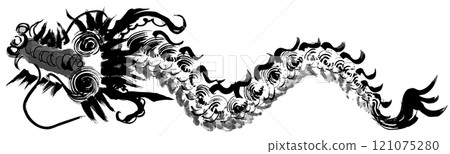 龍手寫畫筆插圖 龍手寫畫筆插圖 121075280