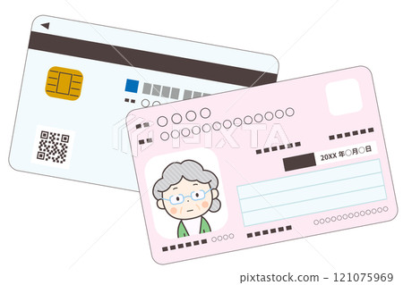 Elderly woman's My Number card Title change Elderly woman's My Number card Title change 121075969