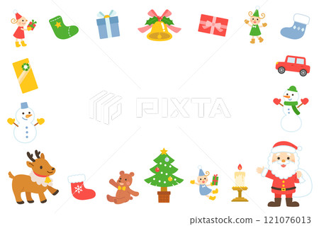Christmas material frame illustration Christmas material frame illustration 121076013