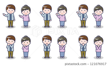 Men and women in casual clothes 04 121076917