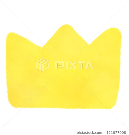 Cute watercolor illustration of a golden crown Cute watercolor illustration of a golden crown 121077008