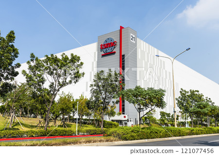 Taiwan Semiconductor Manufacturing Company (TSMC) plant in Tainan Science Park, Taiwan, TSMC is the world's largest dedicated independent semiconductor foundry. Taiwan Semiconductor Manufacturing Company (TSMC) plant in Tainan Science Park, Taiwan, TSMC is the world's largest dedicated independent semiconductor foundry. 121077456