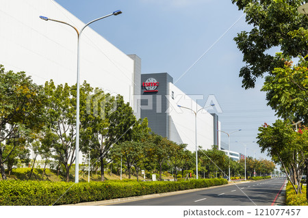 Taiwan Semiconductor Manufacturing Company (TSMC) plant in Tainan Science Park, Taiwan, TSMC is the world's largest dedicated independent semiconductor foundry. Taiwan Semiconductor Manufacturing Company (TSMC) plant in Tainan Science Park, Taiwan, TSMC is the world's largest dedicated independent semiconductor foundry. 121077457