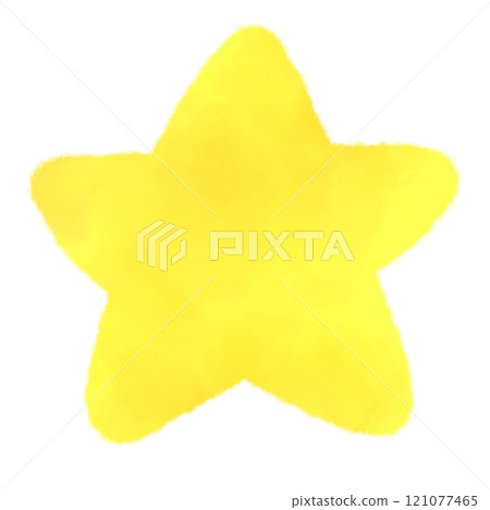 Cute watercolor illustration of a yellow star Cute watercolor illustration of a yellow star 121077465