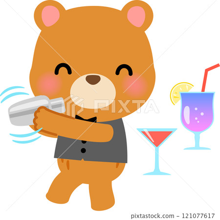 熊調酒師角色搖晃搖酒器 熊調酒師角色搖晃搖酒器 121077617