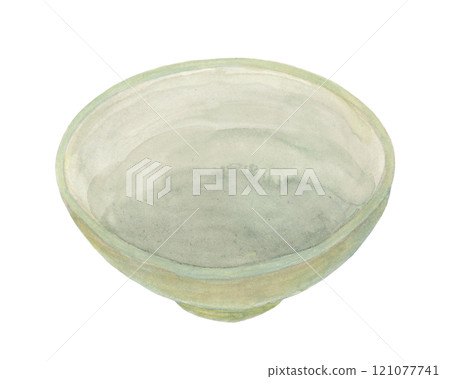 餐具插畫素材（飯碗、盤子） 121077741