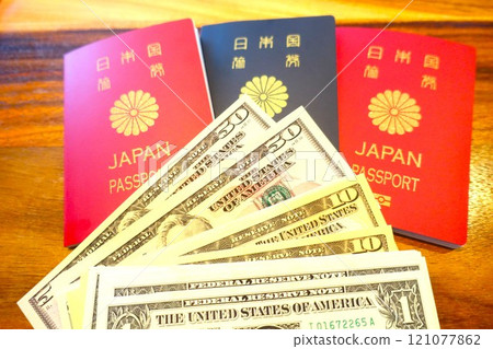 Japanese passport and dollars Japanese passport and dollars Japanese passport and dollars Japanese passport and dollars 121077862
