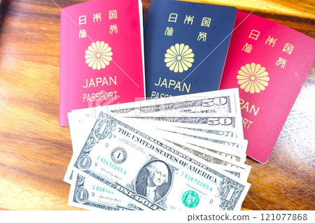 Japanese passport and dollars Japanese passport and dollars Japanese passport and dollars Japanese passport and dollars 121077868