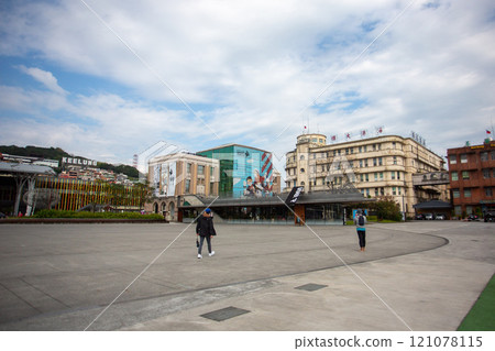 National Gate Square in front of the station in Keelung, a port city in northern Taiwan National Gate Square in front of the station in Keelung, a port city in northern Taiwan 121078115