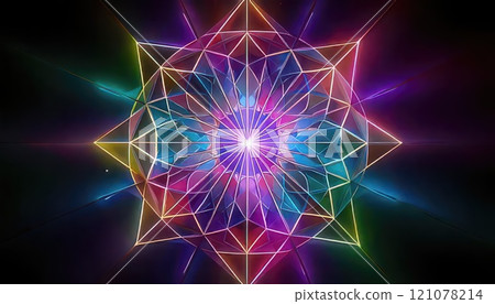 [AI影像]七彩光抽象背景 121078214