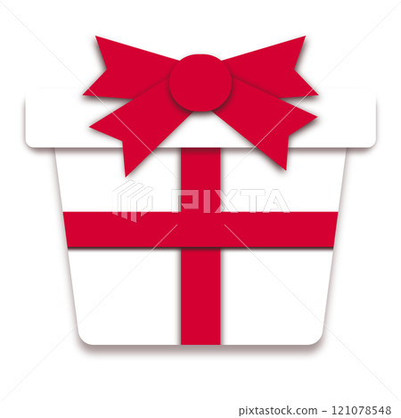 gift box with red ribbon 121078548