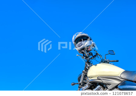 Touring Yokohama Minato Mirai on a large American motorcycle 121078657