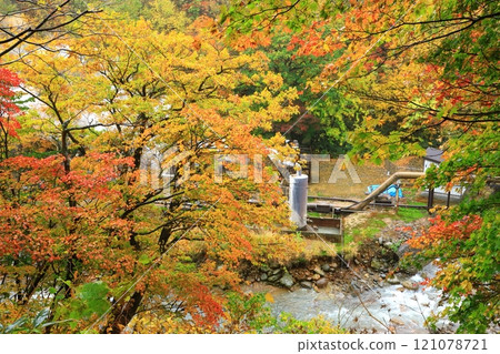 Matsukawa Geothermal Power Plant Matsukawa Onsen dyed in autumn colors Matsukawa Geothermal Power Plant Matsukawa Onsen dyed in autumn colors 121078721