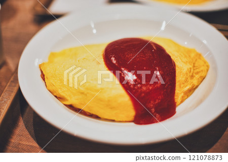 Close-up of omelet rice Close-up of omelet rice 121078873