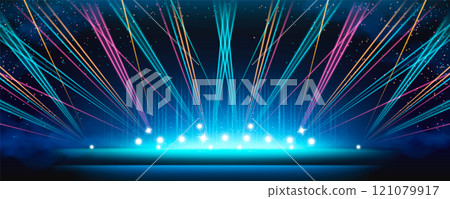 Stage lighting spectacular scene 121079917