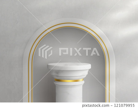Podium setting with white Greek traditional column 121079955