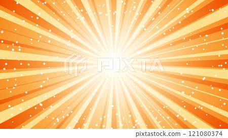 Sparkling orange radiation background illustration 121080374