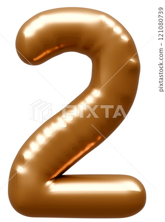 3D image_balloon_2_gold 3D image_balloon_2_gold 121080739