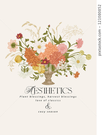 Flowerpot with flower arrangement Flowerpot with flower arrangement 121080852