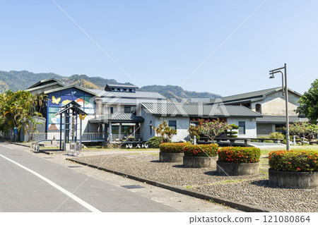 The architectural landscape of Meinong Hakka Cultural Museum in Kaohsiung, Taiwan. It is one of the famous attractions in Kaohsiung. The architectural landscape of Meinong Hakka Cultural Museum in Kaohsiung, Taiwan. It is one of the famous attractions in Kaohsiung. 121080864