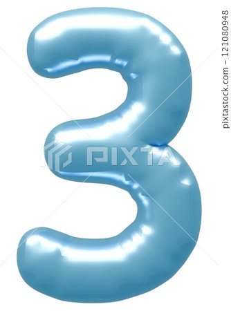 3D image_balloon_3_淺藍色 3D image_balloon_3_淺藍色 121080948