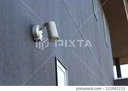 Outdoor lights for the house, lights to be attached to the exterior wall, black exterior wall of a detached house Outdoor lights for the house, lights to be attached to the exterior wall, black exterior wall of a detached house 121081113