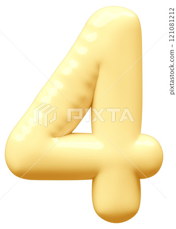 3D image_balloon_4_yellow 121081212