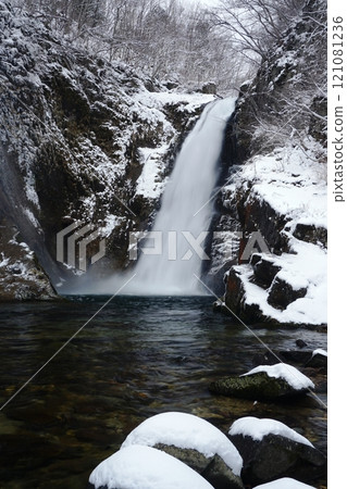 大瀧秋保被雪覆蓋並發出轟鳴聲倒下 Ver2 121081236