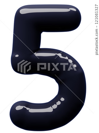 3D image_balloon_5_black 3D image_balloon_5_black 121081327