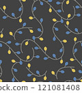 Seamless pattern ws Doodle christmas garland.  121081408