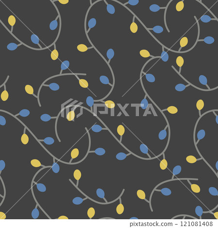 Seamless pattern ws Doodle christmas garland.  121081408