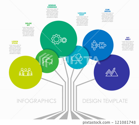 Infographic design template with place for your data. Vector illustration. 121081748