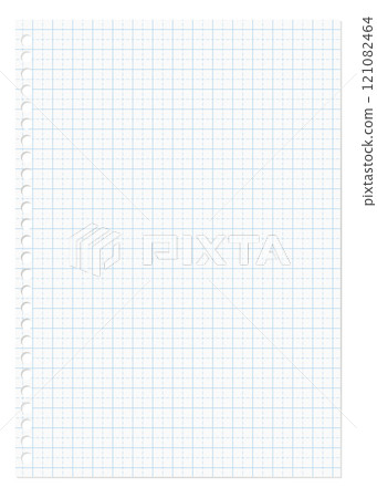 Simple loose leaf, graph paper, grid Simple loose leaf, graph paper, grid 121082464