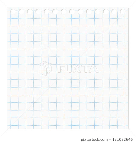 簡單便條紙、環孔、方格 121082646