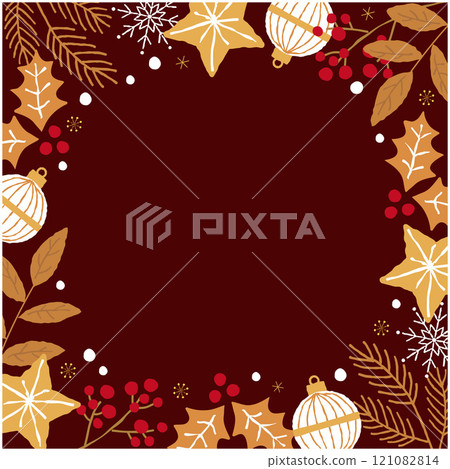 Christmas illustration frame background Christmas illustration frame background 121082814