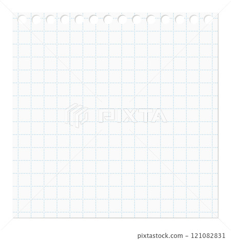 Simple notepad, ring holes and dotted grid Simple notepad, ring holes and dotted grid 121082831