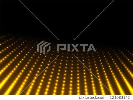 Retro orange neon dotted futuristic abstract hi-tech background 121083142