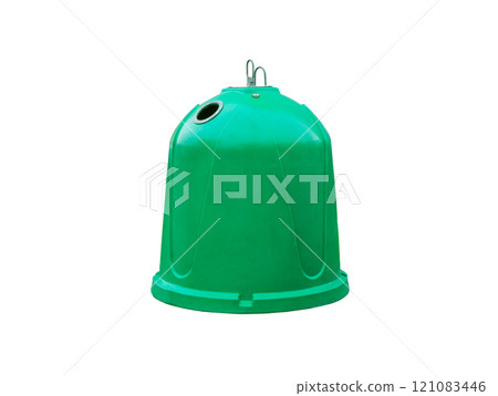 urban container for broken glass isolated on white background 121083446