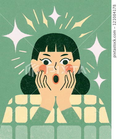 圖:極度驚訝的女人 圖:極度驚訝的女人 121084178