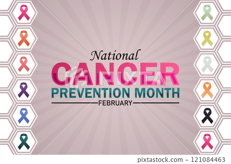 National Cancer Prevention Month, Modern background 121084463