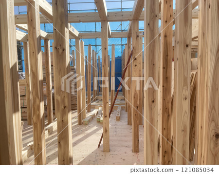 Construction of a House, Building a new house in Japan 121085034