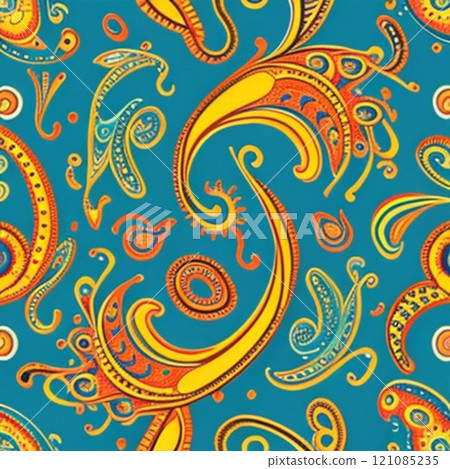 seamless pattern with butterflies 121085235