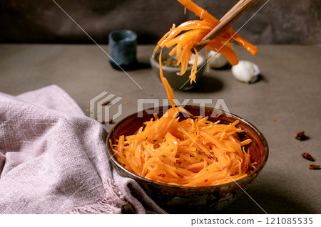 Marinated carrots Korean salad Marinated carrots Korean salad 121085535