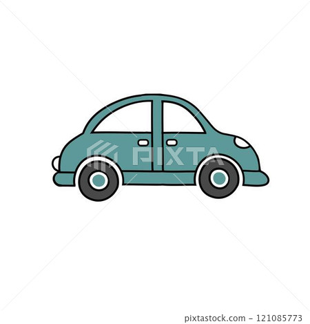 Car icon. Vector illustration of a passenger car Car icon. Vector illustration of a passenger car 121085773