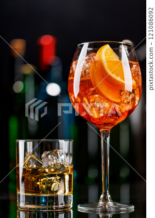 Various cocktails on a bar table Various cocktails on a bar table 121086092