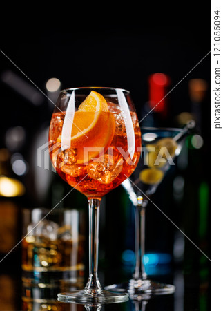 Various cocktails on a bar table Various cocktails on a bar table 121086094