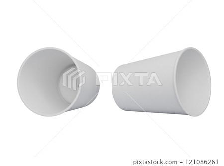 white paper cup lying on the floor sleeveless 3D render mock up white paper cup lying on the floor sleeveless 3D render mock up 121086261