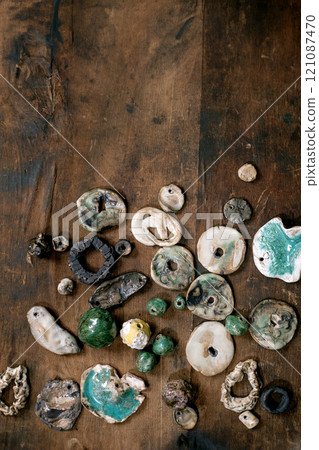 Handmade ceramic beads 121087470